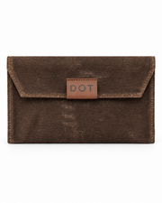 Studio Case waxed canvas pencil case in Timber, closed