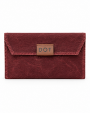 Studio Case waxed canvas pencil case in Campfire, closed